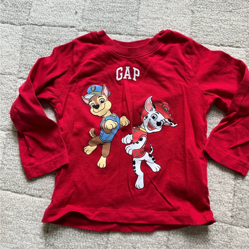 GAP Red Paw Patrol Character Long-Sleeve Tee